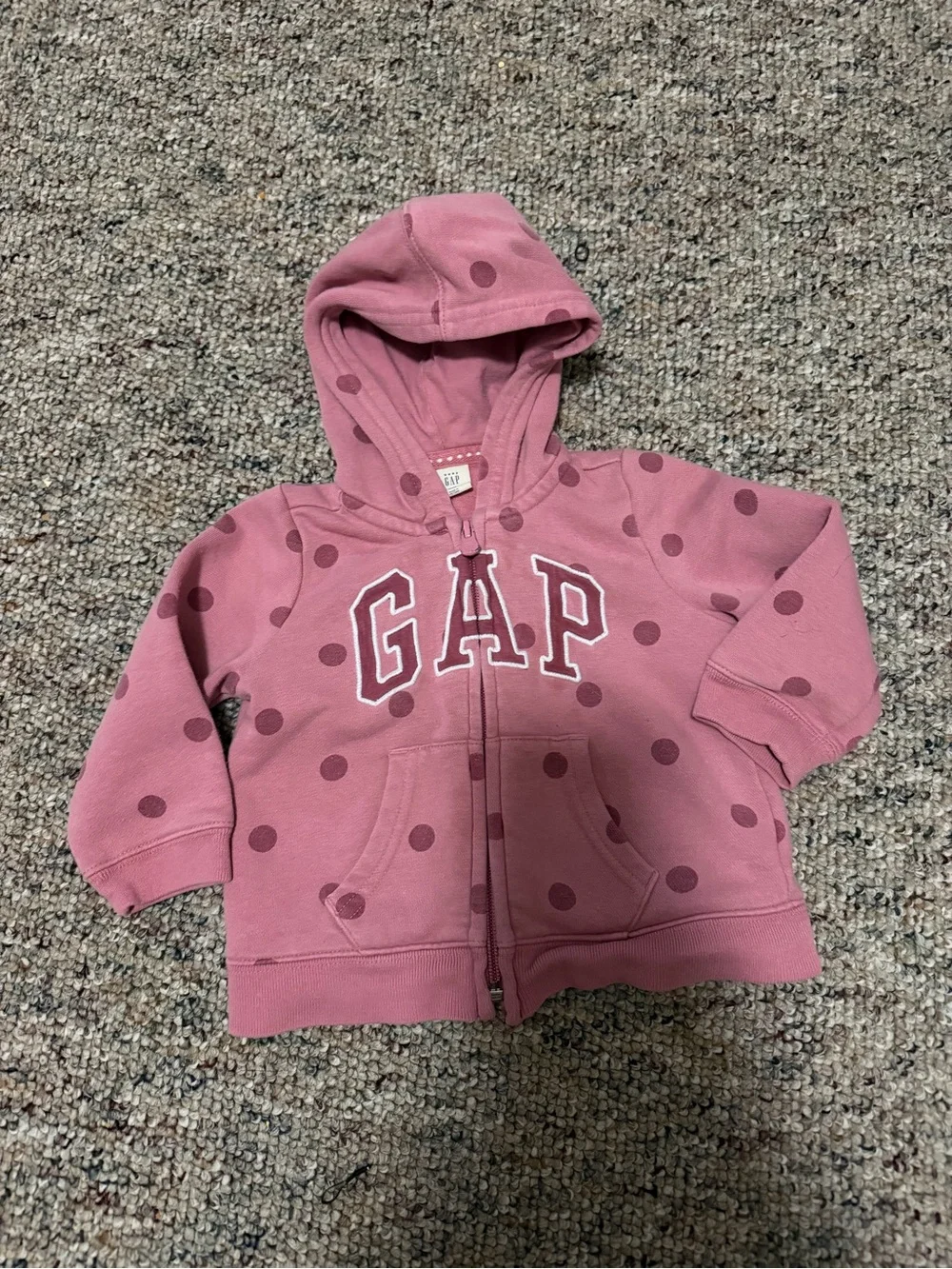GAP Baby Pink Hooded Zip Sweatshirt